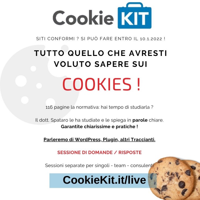 Siti conformi ai Cookies: webinar per domande e risposte